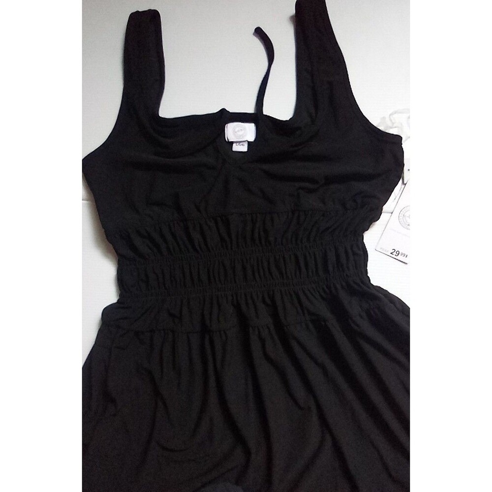 Canada Weather Gear Black Sleeveless Tiered Midi Dress NWT L/XL